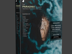 JX Studios Paradiso Sound Kit review – product artwork for the sample pack tested across Trap, R&B and Lo-Fi