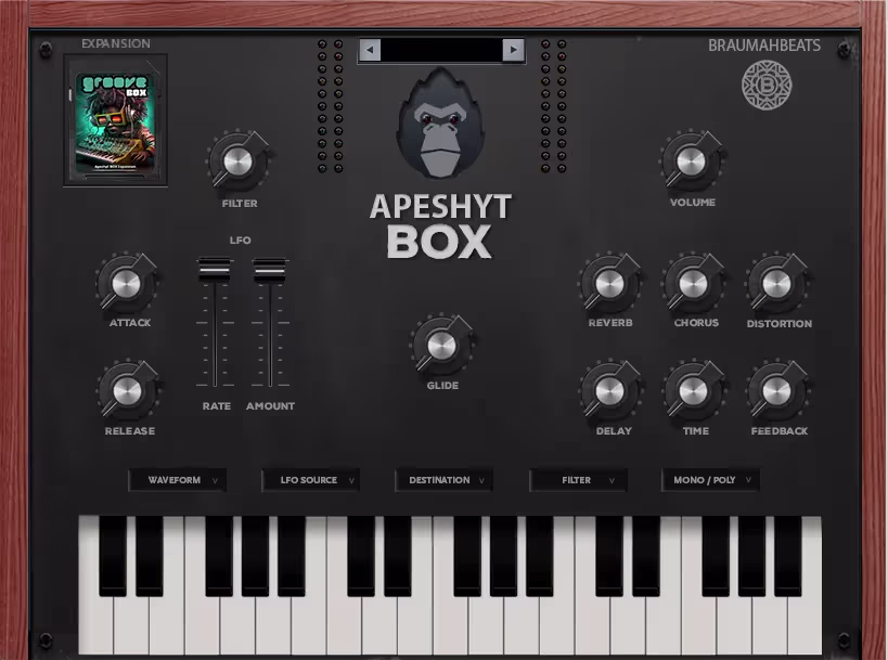 Apeshyt Box VST talk box plugin interface with articulations and controls