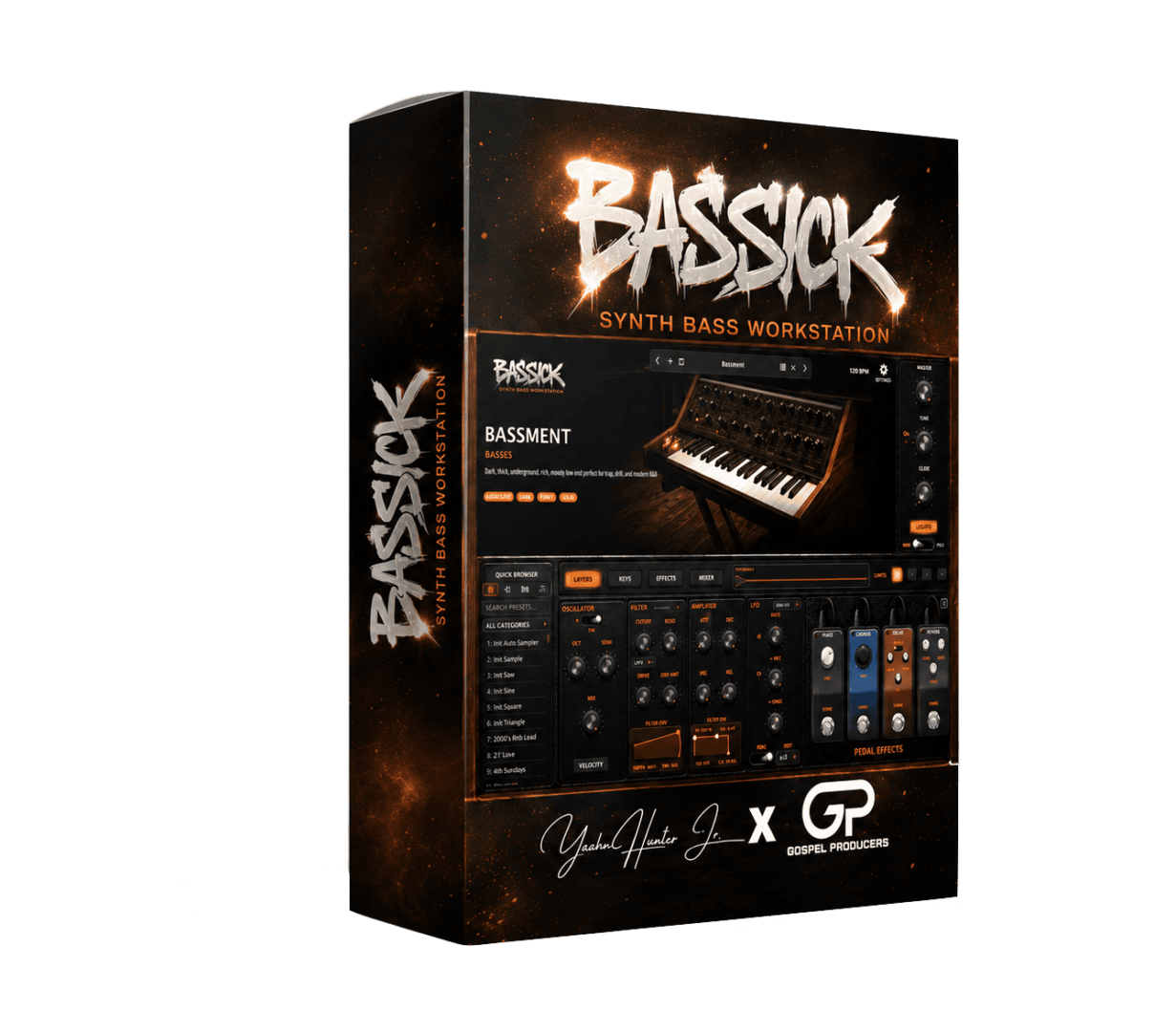 Bassick VST by Gospel Producers low-end workstation product box